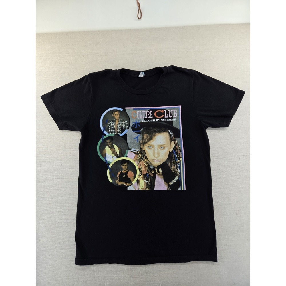 Culture Club Colour By Numbers T Shirt Boy George Band Graphic Tee Mens Medium